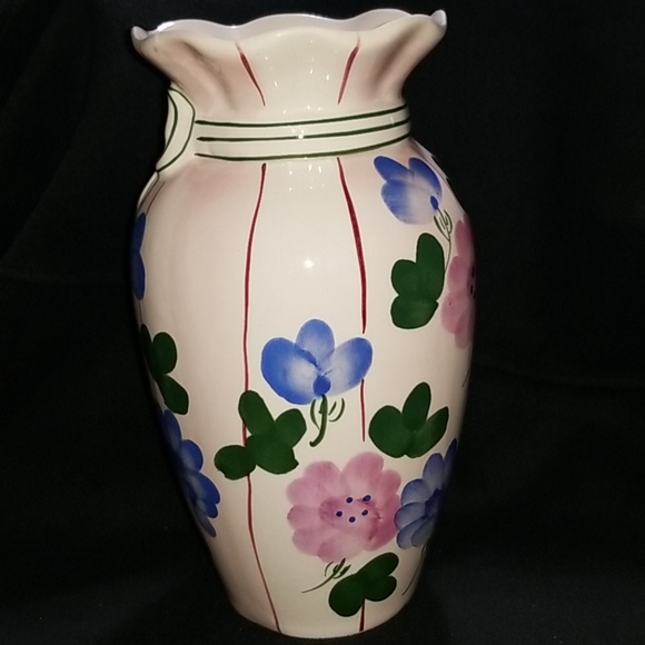 Floral ceramic vase - Picture 2 of 7